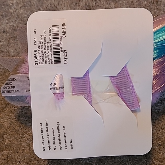 Claire's Club Girl's Plushy Unicorn Hair Accessories & Colorful Extensions Clips - Picture 9 of 11